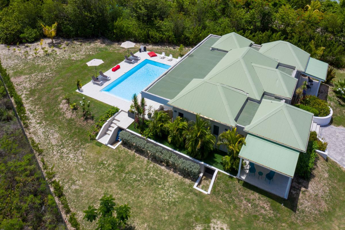 Villa Terres Basses à Saint Martin - vue du ciel bis
